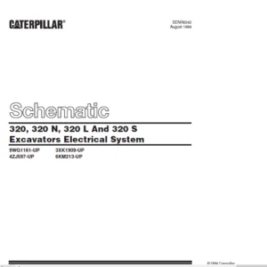 Cat Electrical 320 320 N 320 L And 320 S Electrical System Schematic Manual - PDF DOWNLOAD