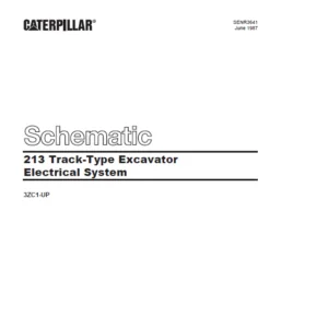 Cat Electrical 3213 Track-Type Excavator Electrical System Schematic Manual - PDF DOWNLOAD