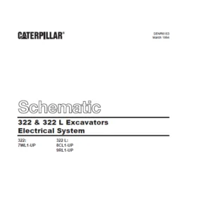 Cat Electrical 322 & 322 L Excavators Electrical System Schematic Manual - PDF DOWNLOAD