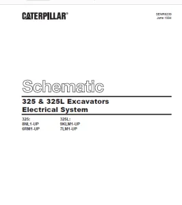 Cat Electrical 325 & 325L Excavators Electrical System Schematic Manual - PDF DOWNLOAD