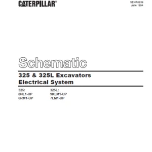 Cat Electrical 325 & 325L Excavators Electrical System Schematic Manual - PDF DOWNLOAD