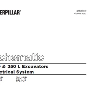 Cat Electrical 350 & 350 L Excavators  Electrical System Schematic Manual - PDF DOWNLOAD