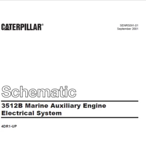 Cat Electrical 3512B Marine Auxiliary Engine Electrical System Schematic Manual - PDF DOWNLOAD