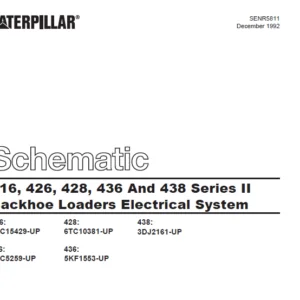 Cat Electrical 416 426 428 436 And 438 Series II Backhoe Loaders Electrical System Schematic Manual - PDF DOWNLOAD