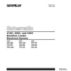 Cat Electrical 416C 426C and 436C Backhoe Loader Electrical System Schematic Manual  - PDF DOWNLOAD