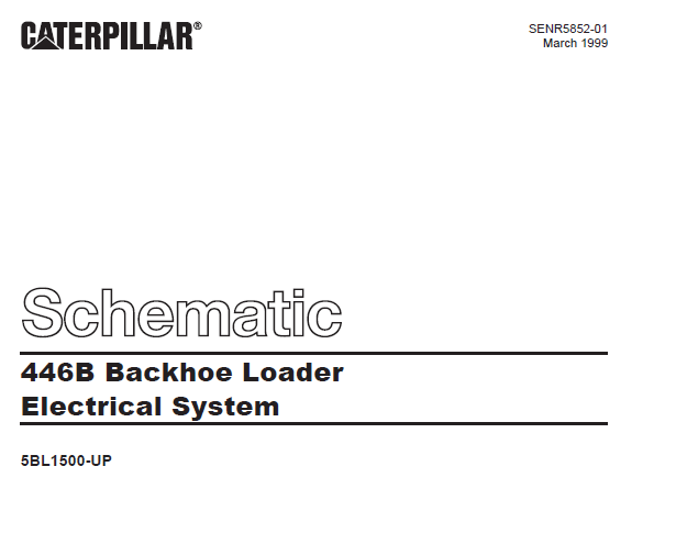 Cat Electrical B Backhoe Loader Electrical System Schematic Manual Pdf Download