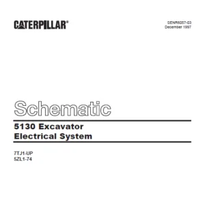 Cat Electrical 5130 Excavator Electrical System Schematic Manual - PDF DOWNLOAD