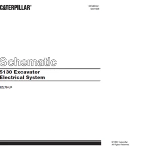 Cat Electrical 5130 Excavator Electrical System Schematic Manual - PDF DOWNLOAD