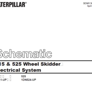 Cat Electrical 515 & 525 Wheel Skidder Electrical System Schematic Manual - PDF DOWNLOAD