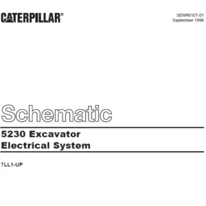 Cat Electrical 5230 Excavator Electrical System Schematic Manual - PDF DOWNLOAD
