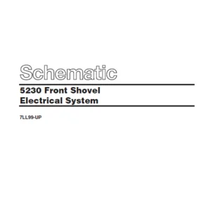 Cat Electrical 5230 Front Shovel Electrical System Schematic Manual  - PDF DOWNLOAD