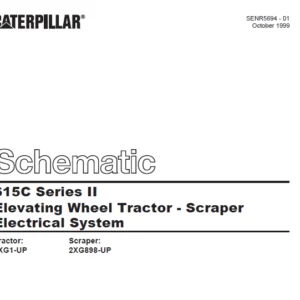 Cat Electrical 615C Series II Elevating Wheel Tractor - Scraper Electrical System Schematic Manual - PDF DOWNLOAD