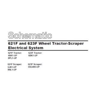 Cat Electrical 621F and 623F Wheel Tractor-Scraper Electrical System Schematic Manual - PDF DOWNLOAD