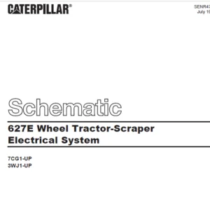 Cat Electrical 627E Wheel Tractor-Scraper Electrical System Schematic Manual - PDF DOWNLOAD