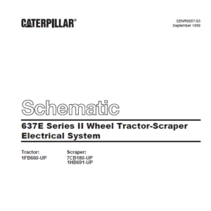 Cat Electrical 637E Series II Wheel Tractor-Scraper Electrical System Schematic Manual - PDF DOWNLOAD