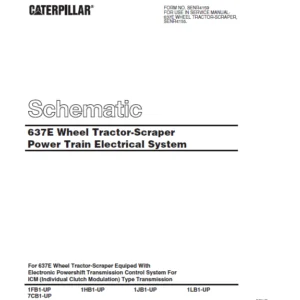 Cat Electrical 637E Wheel Tractor-Scraper Power Train Electrical System Schematic Manual - PDF DOWNLOAD