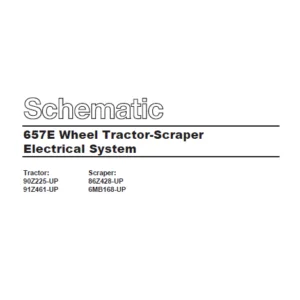 Cat Electrical 657E Wheel Tractor-Scraper Electrical System Schematic Manual - PDF DOWNLOAD