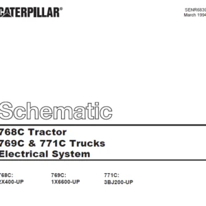 Cat Electrical 768C Tractor 769C & 771C Trucks Electrical System Schematic Manual - PDF DOWNLOAD