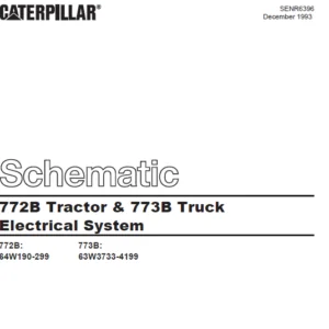 Cat Electrical 772B Tractor & 773B Truck Electrical System Schematic Manual - PDF DOWNLOAD