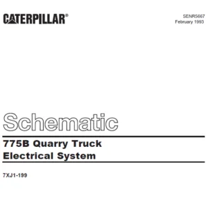 Cat Electrical 775B Quarry Truck Electrical System Schematic Manual - PDF DOWNLOAD