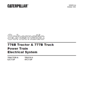 Cat Electrical 776B Tractor & 777B Truck Power Train Electrical System Schematic Manual - PDF DOWNLOAD