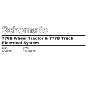 Cat Electrical 776B Wheel Tractor & 777B Truck Electrical System Schematic Manual - PDF DOWNLOAD