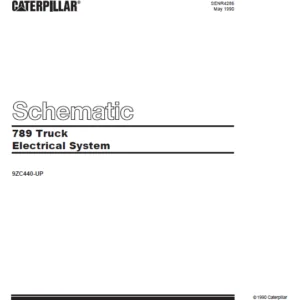 Cat Electrical 789 Truck Electrical System Schematic Manual - PDF DOWNLOAD
