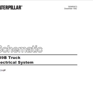 Cat Electrical 789B Truck Electrical System Schematic Manual - PDF DOWNLOAD