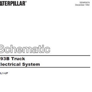 Cat Electrical 793B Truck Electrical System Schematic Manual - PDF DOWNLOAD