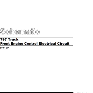 Cat Electrical 797 Truck Front Engine Control Electrical Circuit System Schematic Manual - PDF DOWNLOAD