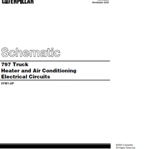 Cat Electrical 797 Truck Heater and Air Conditioning Electrical Circuits Electrical System Schematic Manual - PDF DOWNLOAD