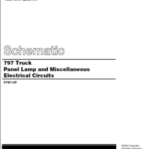 Cat Electrical 797 Truck Panel Lamp and Miscellaneous Electrical Circuits System Schematic Manual - PDF DOWNLOAD