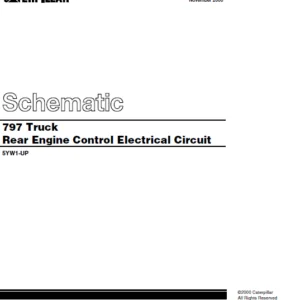 Cat Electrical 797 Truck Rear Engine Control Electrical Circuit System Schematic Manual - PDF DOWNLOAD