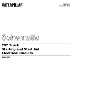 Cat Electrical 797 Truck Starting and Start Aid Electrical Circuits System Schematic Manual - PDF DOWNLOAD