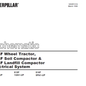 Cat Electrical 814F Wheel Tractor 815F Soil Compactor & 816F Landfill Compactor Electrical System Schematic Manual -PDF DOWNLOAD