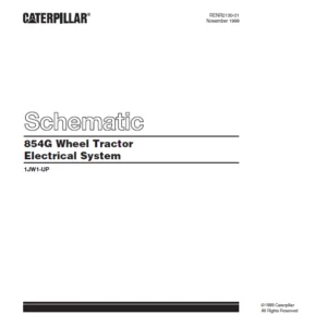 Cat Electrical 854G Wheel Tractor Electrical System Schematic Manual - PDF DOWNLOAD