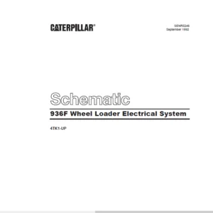 Cat Electrical 936F Wheel Loader Electrical System Schematic Manual - PDF DOWNLOAD