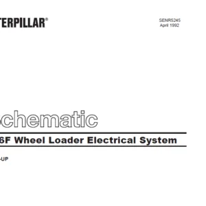 Cat Electrical 936F Wheel Loader Electrical System Schematic Manual - PDF DOWNLOAD