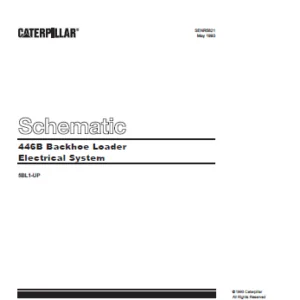 Cat Electrical 9446B Backhoe Loader Electrical System Schematic Manual - PDF DOWNLOAD