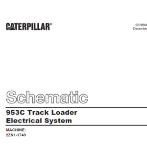 Cat Electrical 953C Track Loader Electrical System Schematic Manual - PDF DOWNLOAD