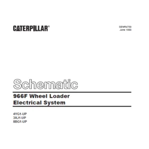 Cat Electrical 966F Wheel Loader Electrical System Schematic Manual - PDF DOWNLOAD