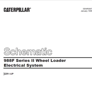 Cat Electrical 988F Series II Wheel Loader Electrical System Schematic Manual - PDF DOWNLOAD
