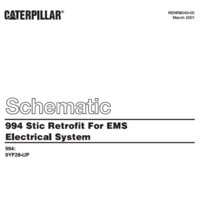 Cat Electrical 994 Stic Retrofit For EMS Electrical System Schematic Manual - PDF DOWNLOAD