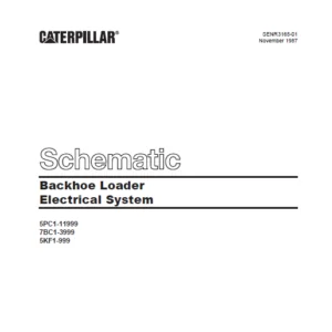 Cat Electrical Backhoe Loader Electrical System Schematic Manual  - PDF DOWNLOAD
