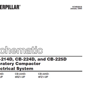 Cat Electrical CB-214D CB-224D and CB-225D Vibratory Compactor  Electrical System Schematic Manual  - PDF DOWNLOAD