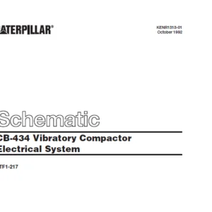 Cat Electrical CB-434 Vibratory Compactor Electrical System Schematic Manual - PDF DOWNLOAD