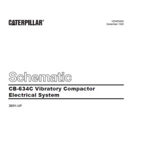 Cat Electrical CB-634C Vibratory Compactor  Electrical System Schematic Manual  - PDF DOWNLOAD