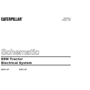 Cat Electrical CD5M Tractor Electrical System Schematic Manual  - PDF DOWNLOAD