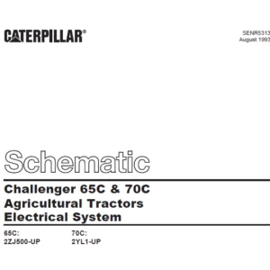 Cat Electrical Challenger 65C & 70C Agricultural Tractor Electrical System Schematic Manual - PDF DOWNLOAD