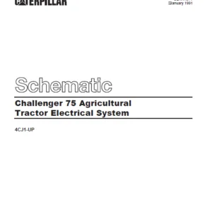 Cat Electrical Challenger 75 Agricultural Tractor Electrical System Schematic Manual - PDF DOWNLOAD